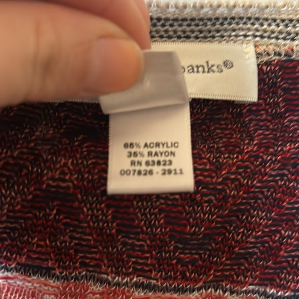 Christopher And Banks Multi Pattern Waterfall Car… - image 4